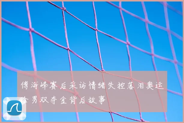 傅海峰赛后采访情绪失控落泪奥运会男双夺金背后故事